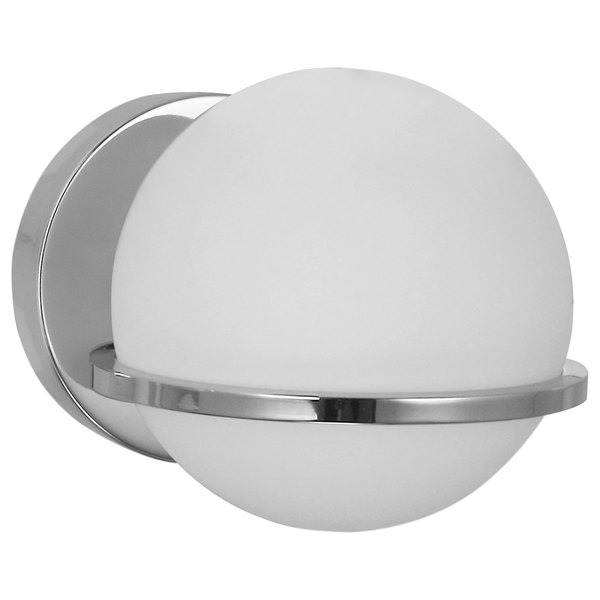 Dainolite 1Lt Wall Sconce, Pc Finish With White Gl SOF-61W-PC